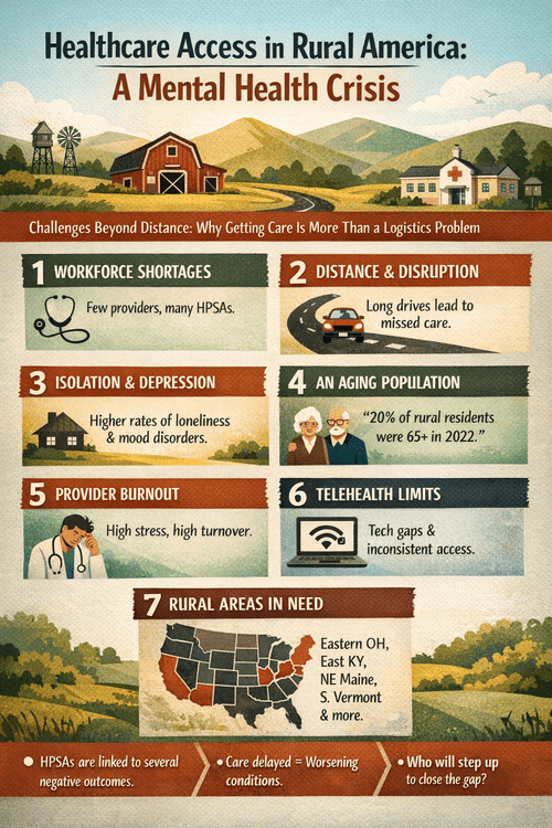 7 Reasons Healthcare Access in Rural America Is a Mental Health Crisis